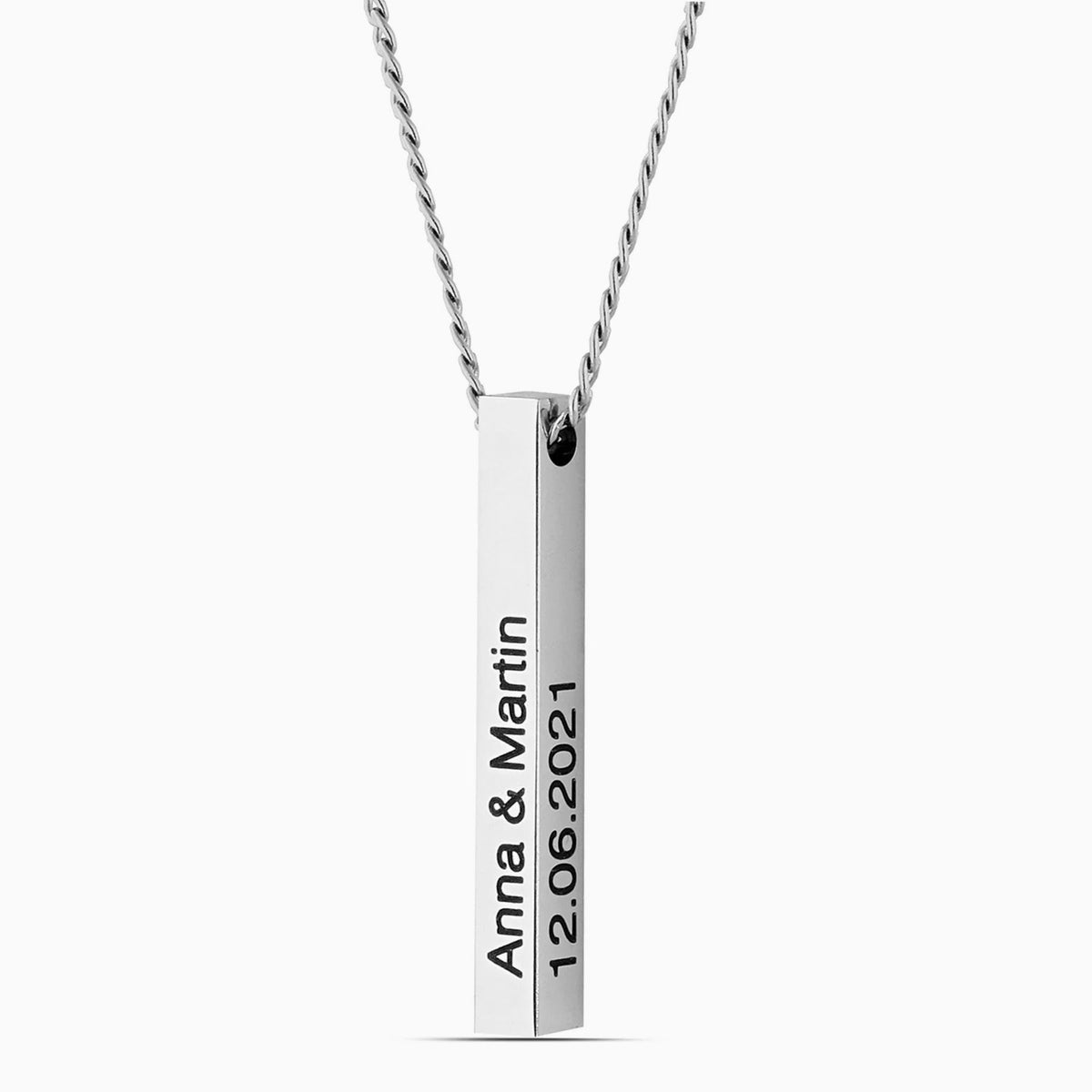 Cuban Chain 3D Säulenkette mit Gravur - OTANTO