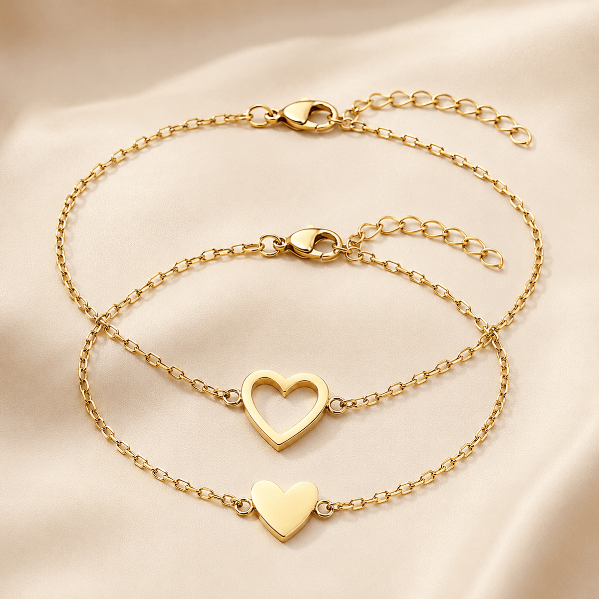Mutter - Kind Armband Set mit Herz - OTANTO