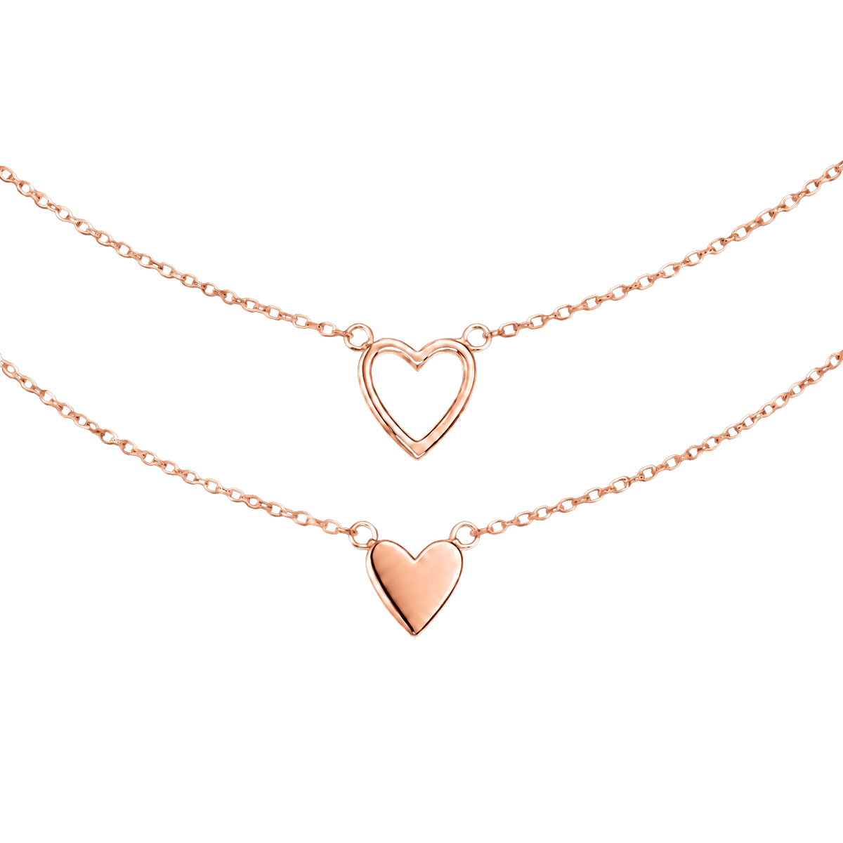 Mutter-Kind Halskette Set mit Herz - OTANTO