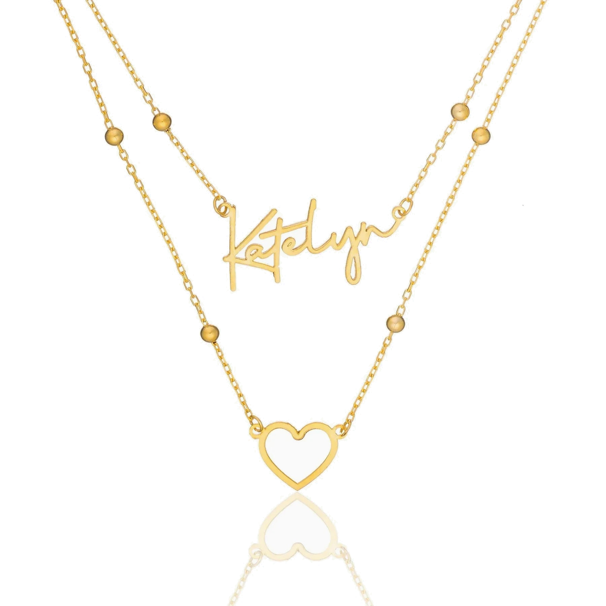 Name necklace - Heart variant