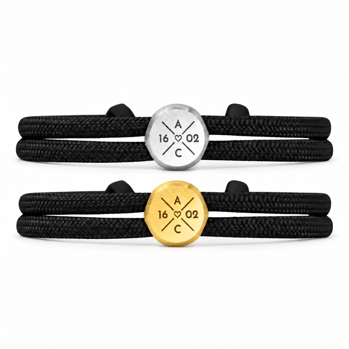 Segeltau Partnerarmband mit Gravur - OTANTO