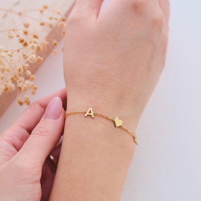 585er Gold Buchstaben Armband - OTANTO