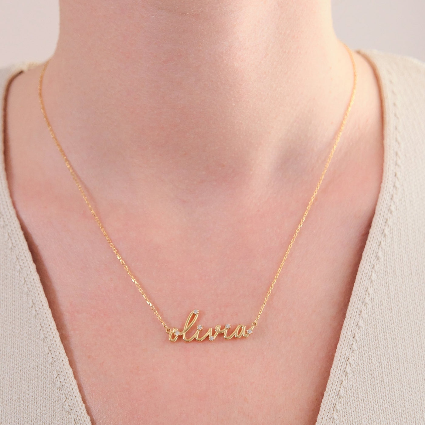 585er Namenskette - Variante Zirkonia - OTANTO