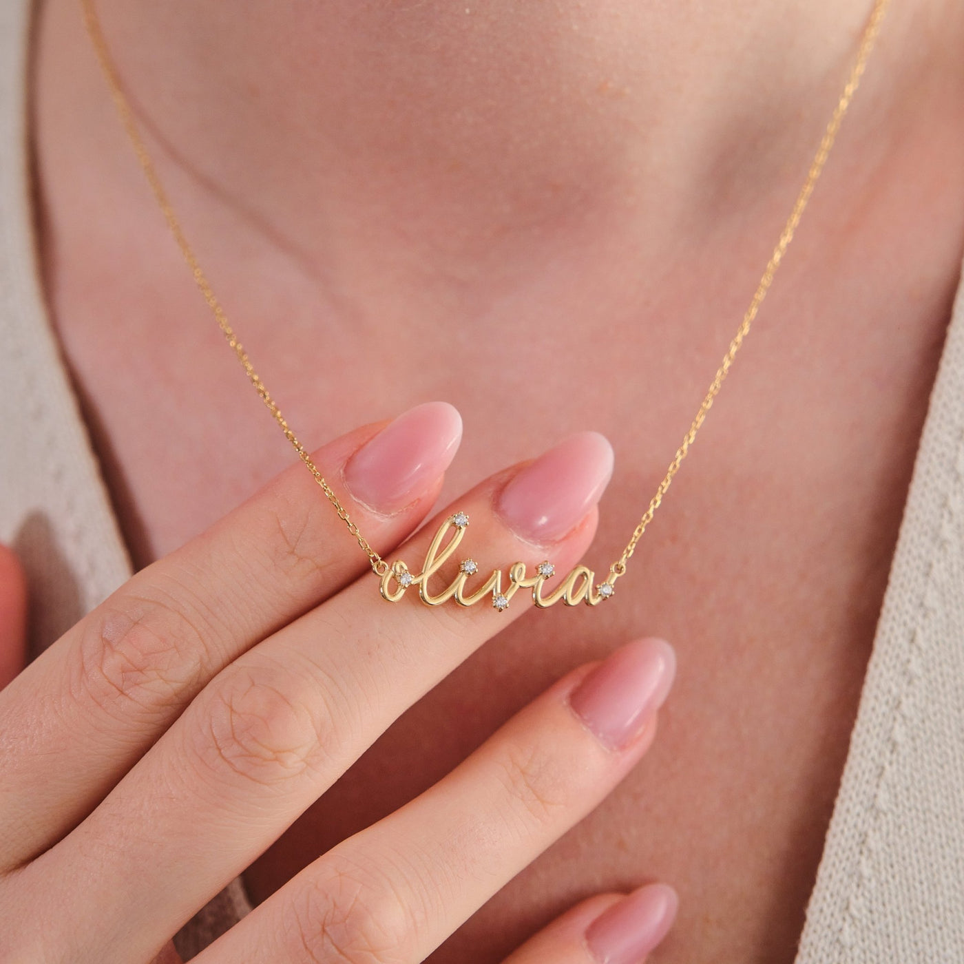 585er Namenskette - Variante Zirkonia - OTANTO