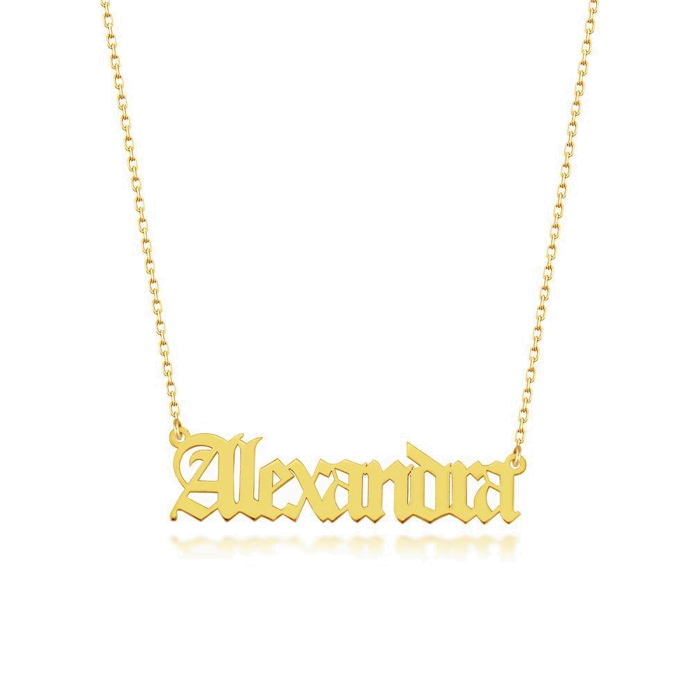 Name necklace - Gothic variant