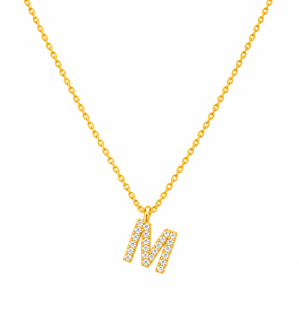 Zirconia Initial Necklace