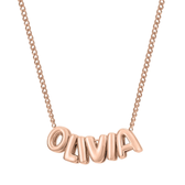 Name necklace - Bubble variant