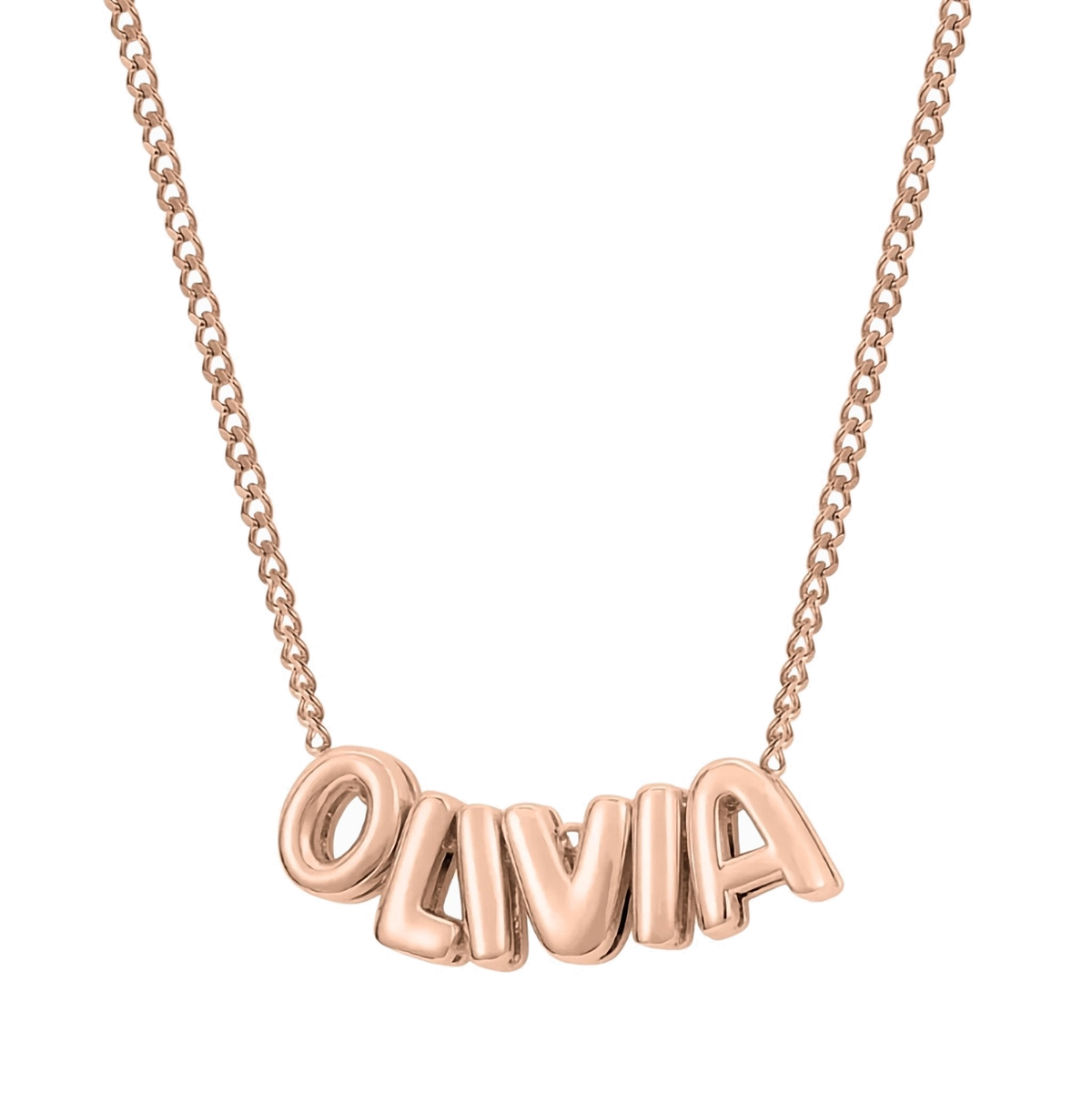 Name necklace - Bubble variant