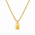 Tag Initial Necklace