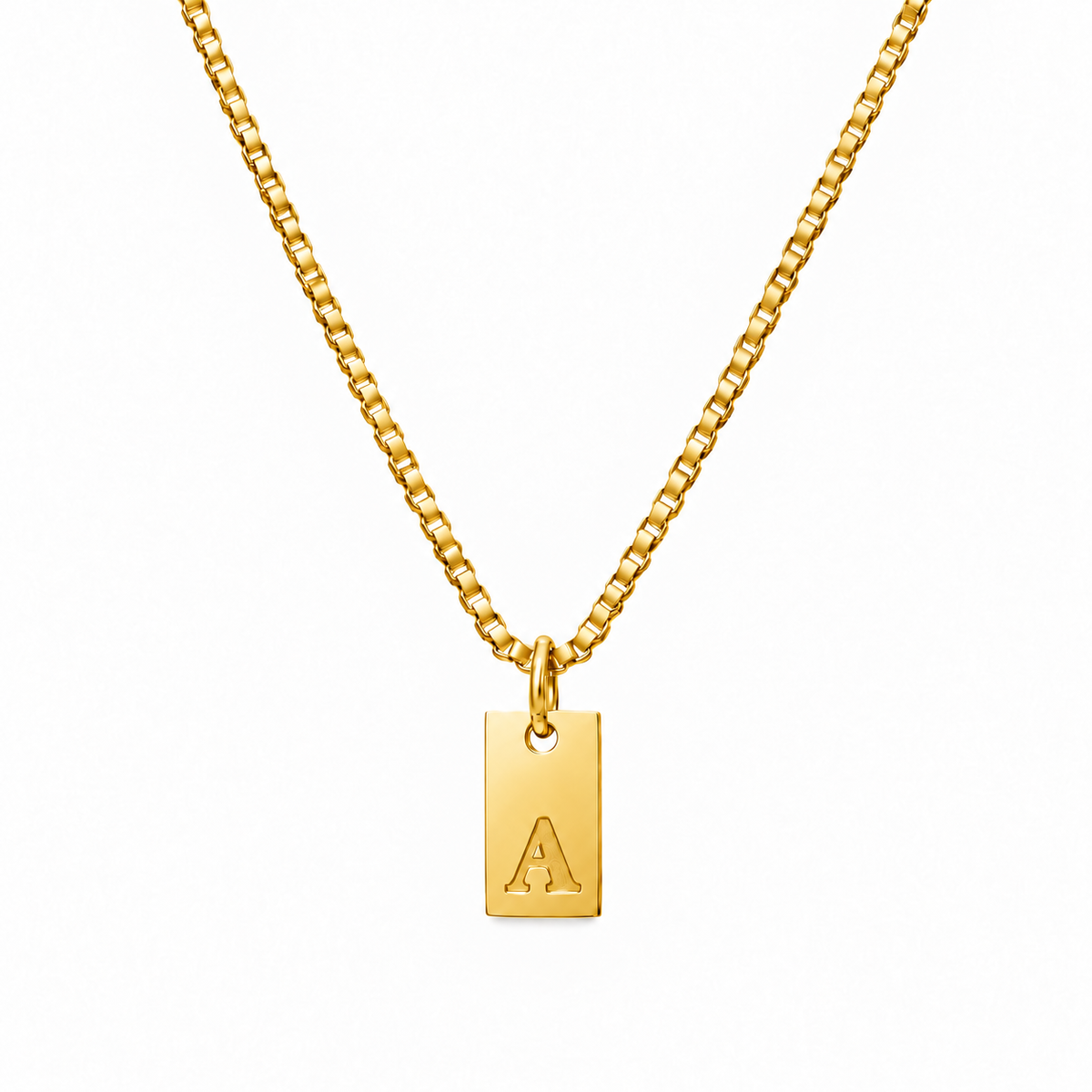 Tag Initial Necklace