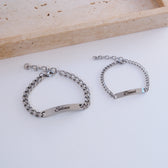 Silver Couple bracelet with engraving