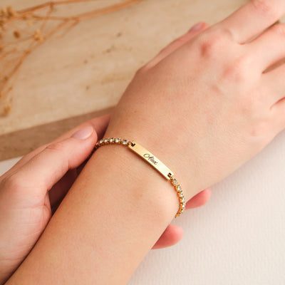 Tennis Partnerarmband mit Gravur