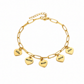Armband mit Herzanhängern - OTANTO