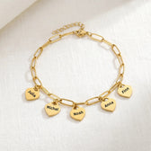 Armband mit Herzanhängern - OTANTO
