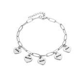 Armband mit Herzanhängern - OTANTO