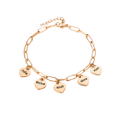 Armband mit Herzanhängern - OTANTO