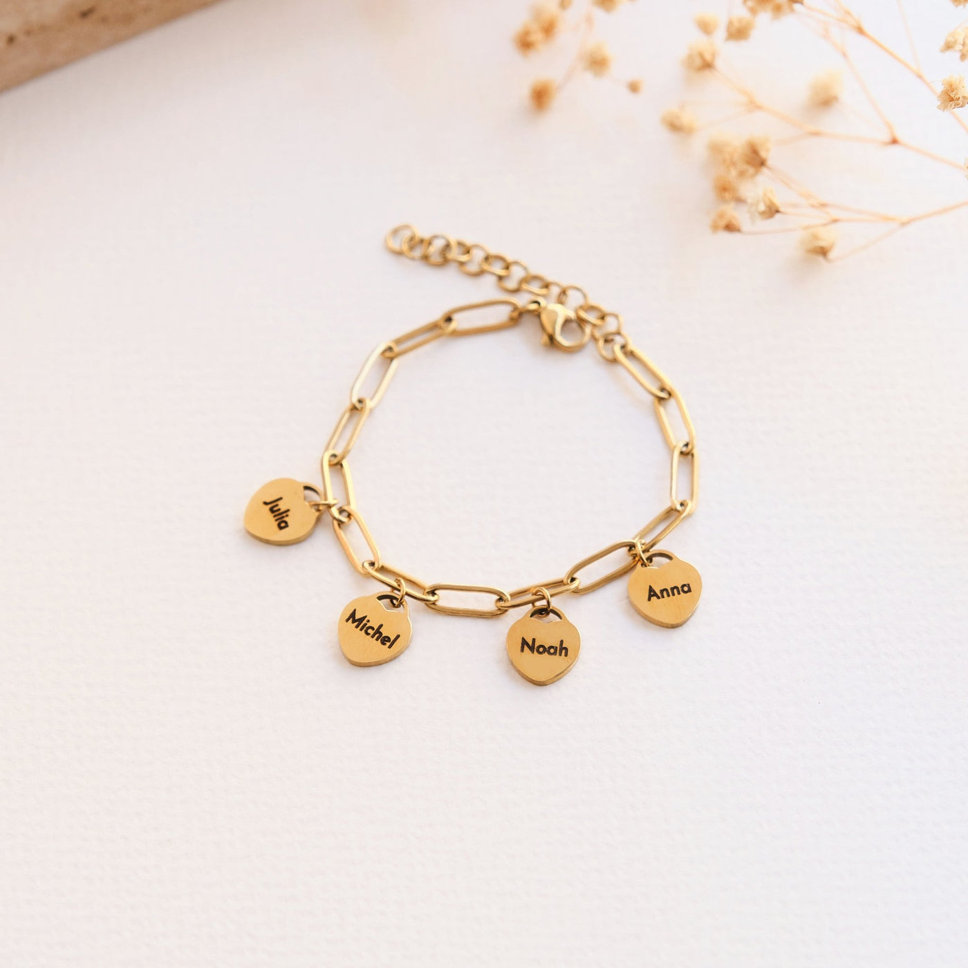 Armband mit Herzanhängern - OTANTO