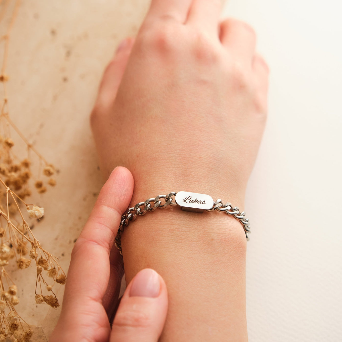 Cuban Partnerarmband mit Gravur - OTANTO