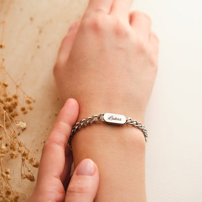 Cuban Partnerarmband mit Gravur - OTANTO