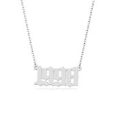 Name necklace - Gothic year variant