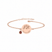 Geburtsblumen Armband mit Monatsstein - OTANTO