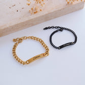 Gold Rose Partnerarmband mit Gravur - OTANTO