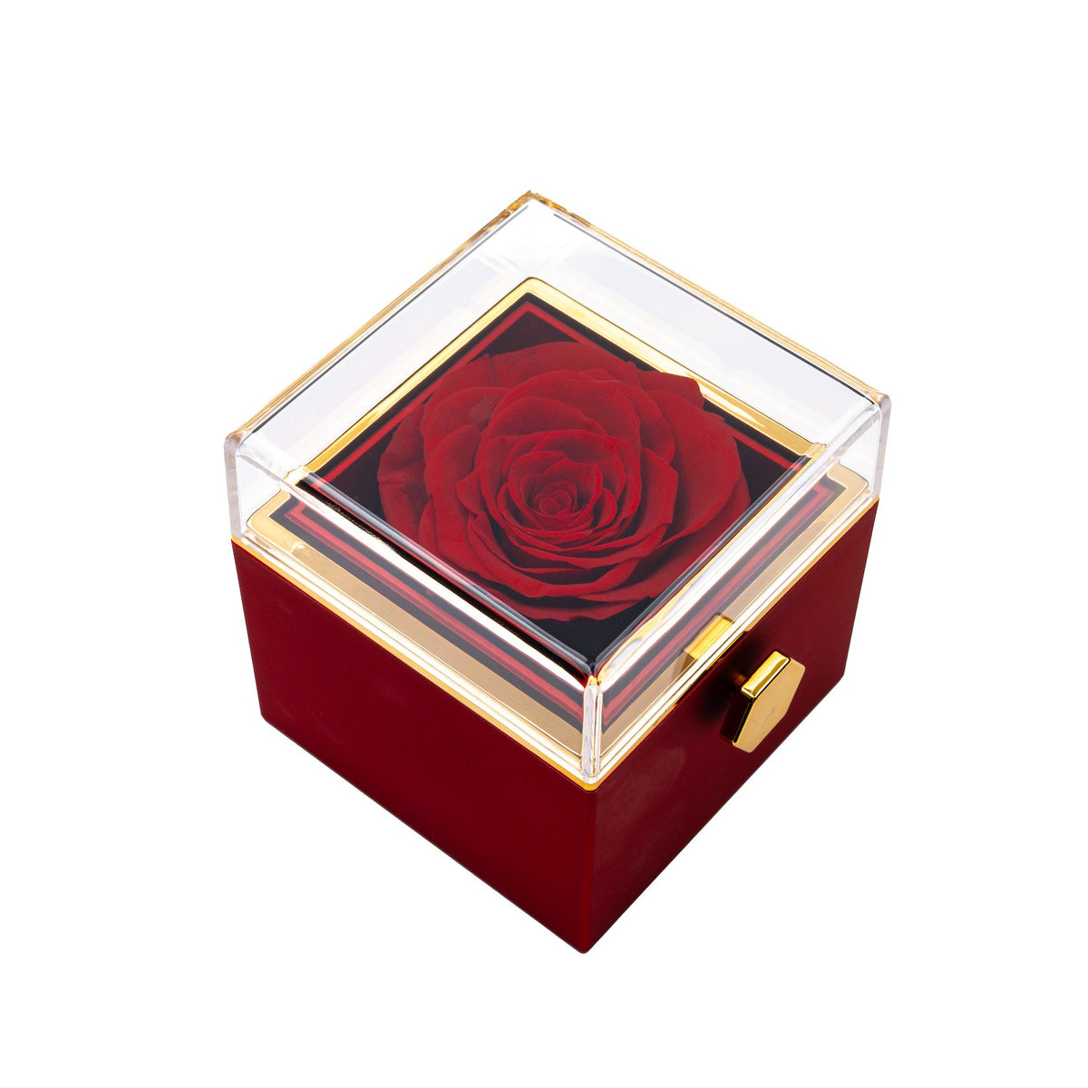 Herzen Halskette Gravur mit ewiger Rose - OTANTO