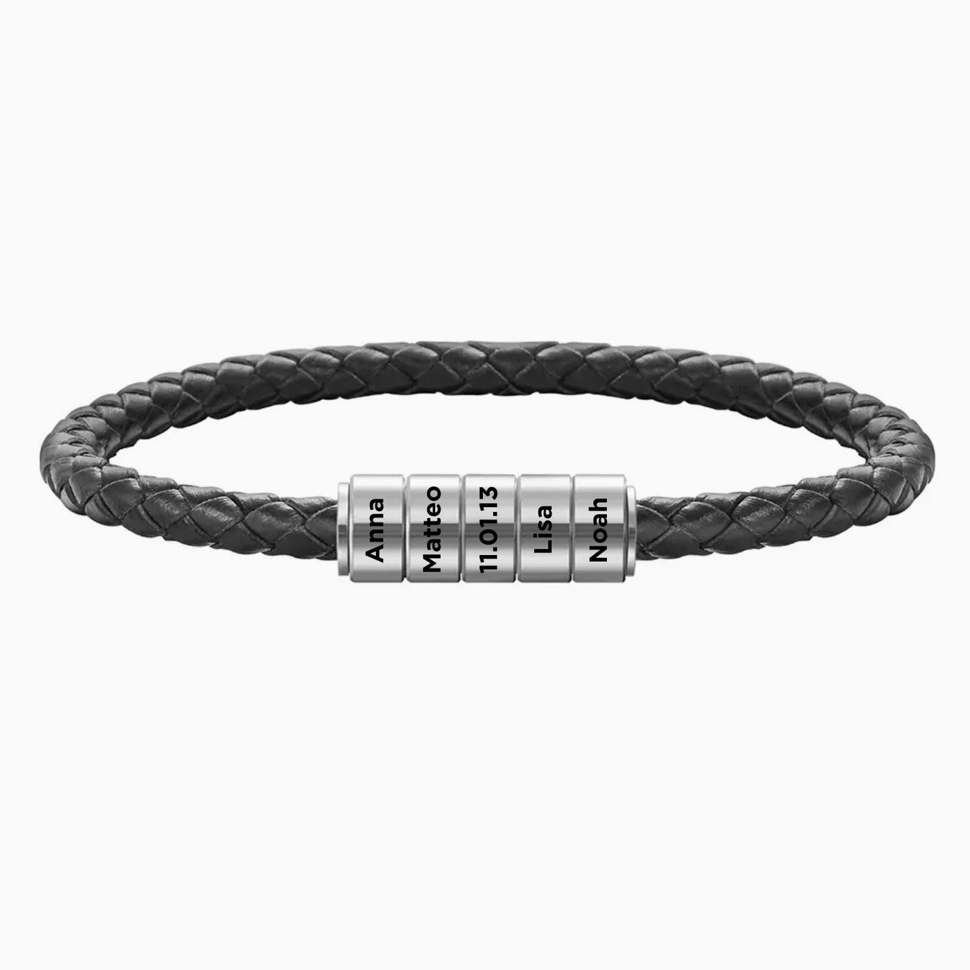 Leder Ringarmband mit bis zu 5 Gravuren - OTANTO