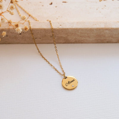 Mini Zirkonia Plättchen Halskette - OTANTO