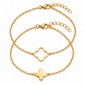 Mutter-Kind Armband Set mit Klee - OTANTO