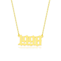 Name necklace - Gothic year variant