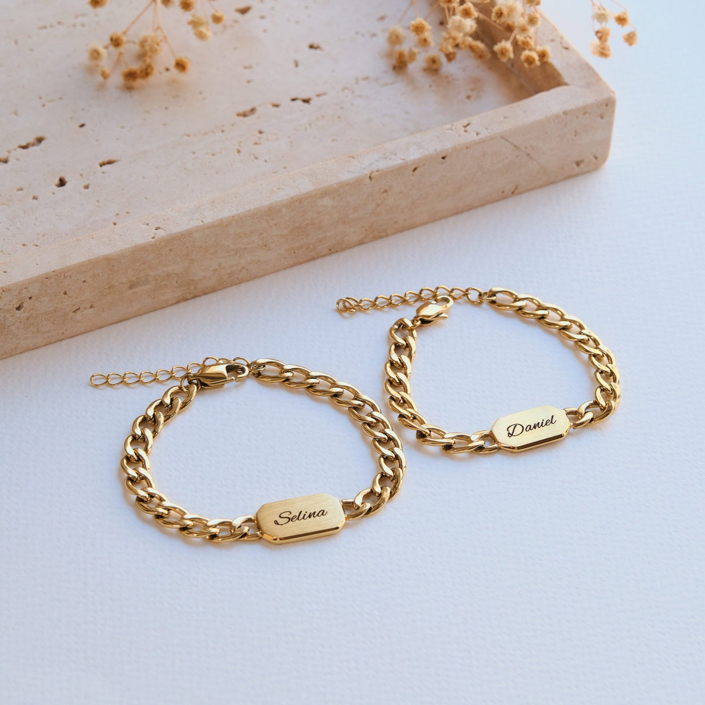 Oktagon Partnerarmband mit Gravur - OTANTO