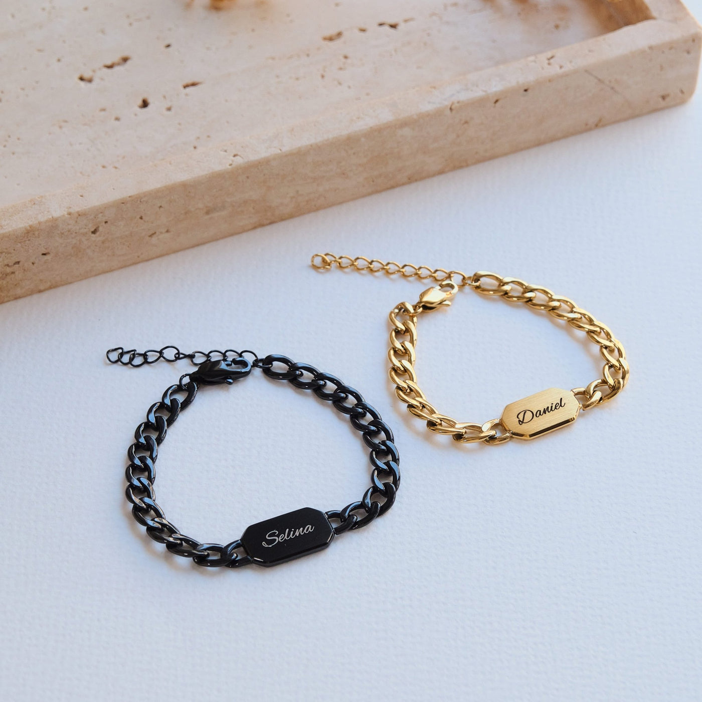 Oktagon Partnerarmband mit Gravur - OTANTO