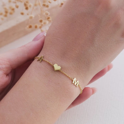 585er Gold Buchstaben Armband