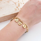Bracelet with heart charms