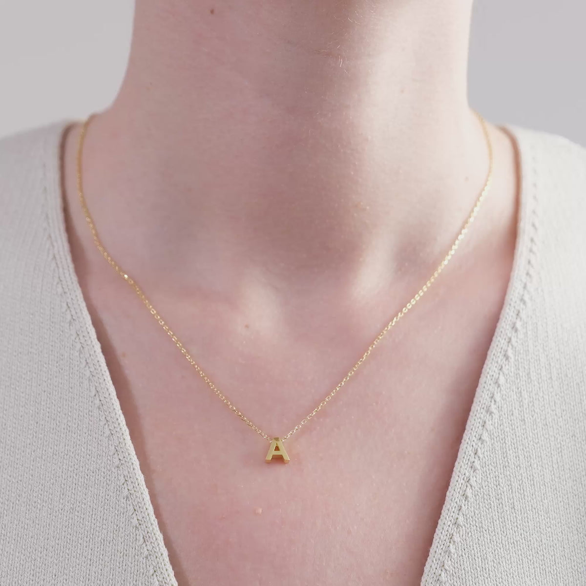 3D Initial Necklace