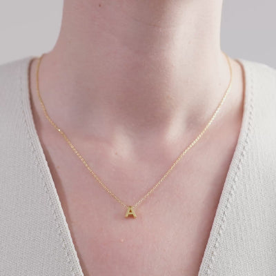 585er 3D Initial Halskette