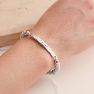 Partnerarmband mit schwarzen Perlen