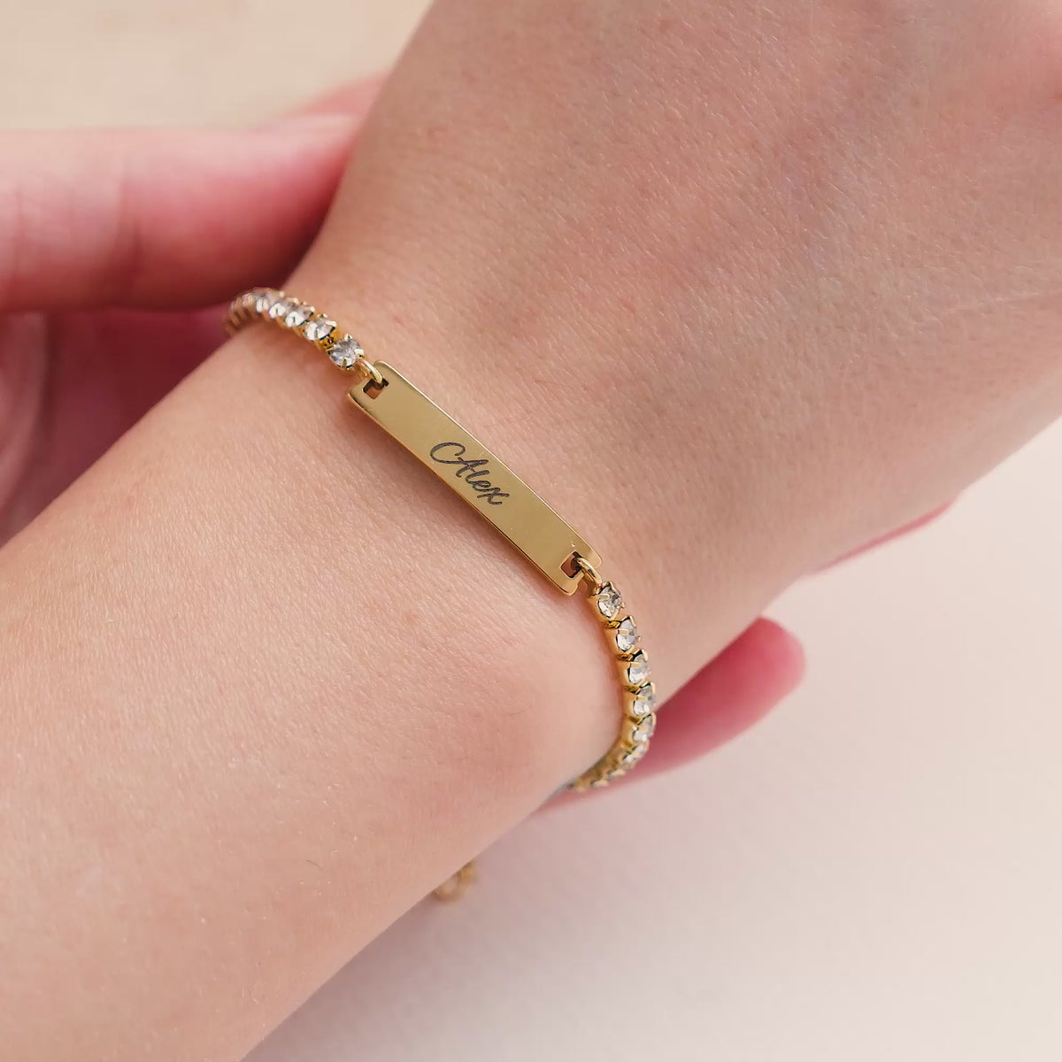 Tennis Partnerarmband mit Gravur