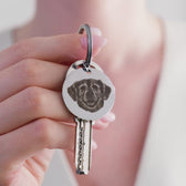 Keychain with pet photo engraving
