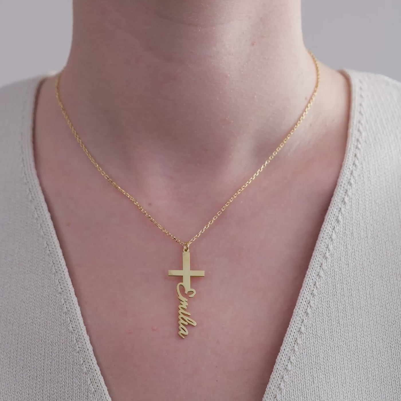 Namenskette - Variante Kreuz