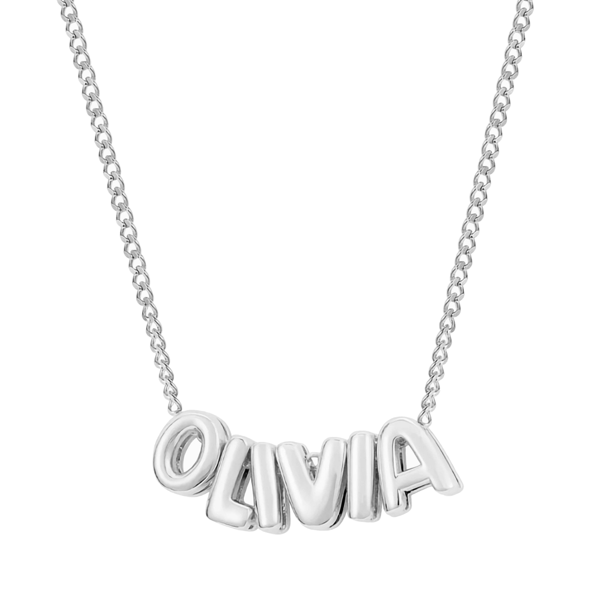 Name necklace - Bubble variant