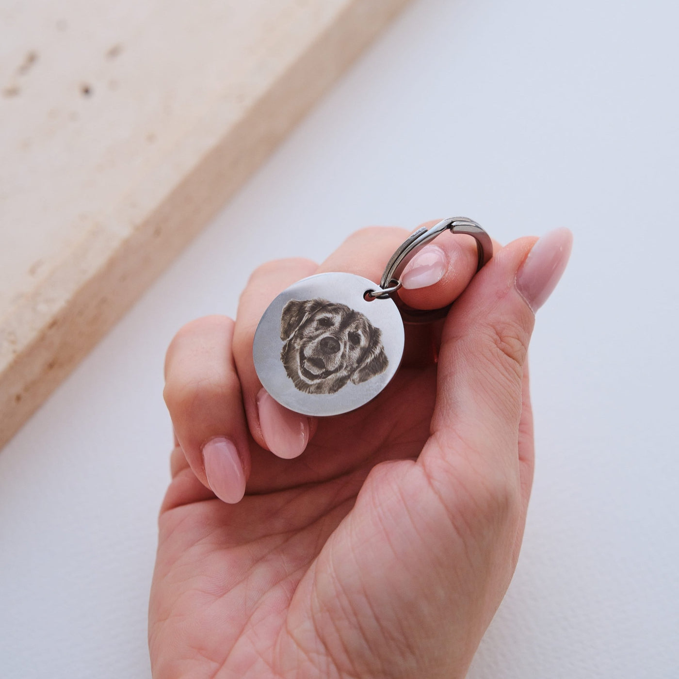 Schlüsselanhänger mit Haustier Fotogravur - OTANTO