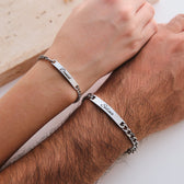 Silber Partnerarmband mit Gravur - OTANTO