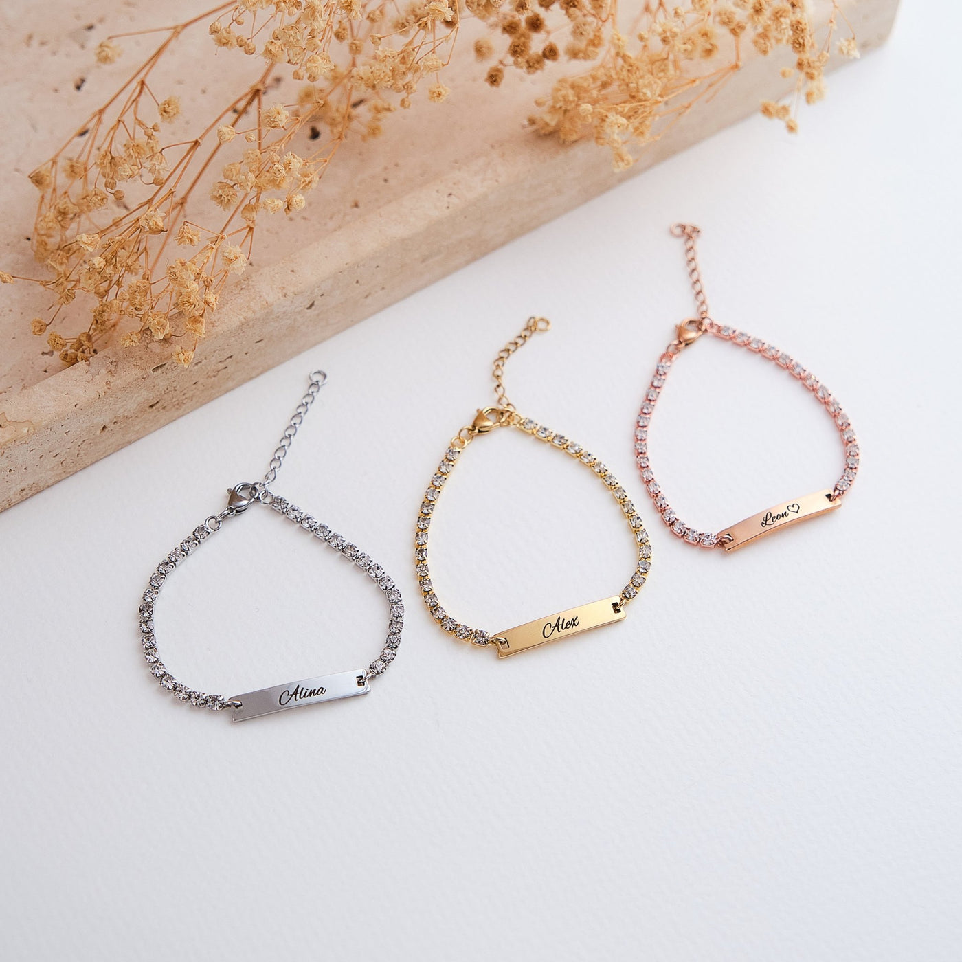 Tennis Armband mit Gravur - OTANTO