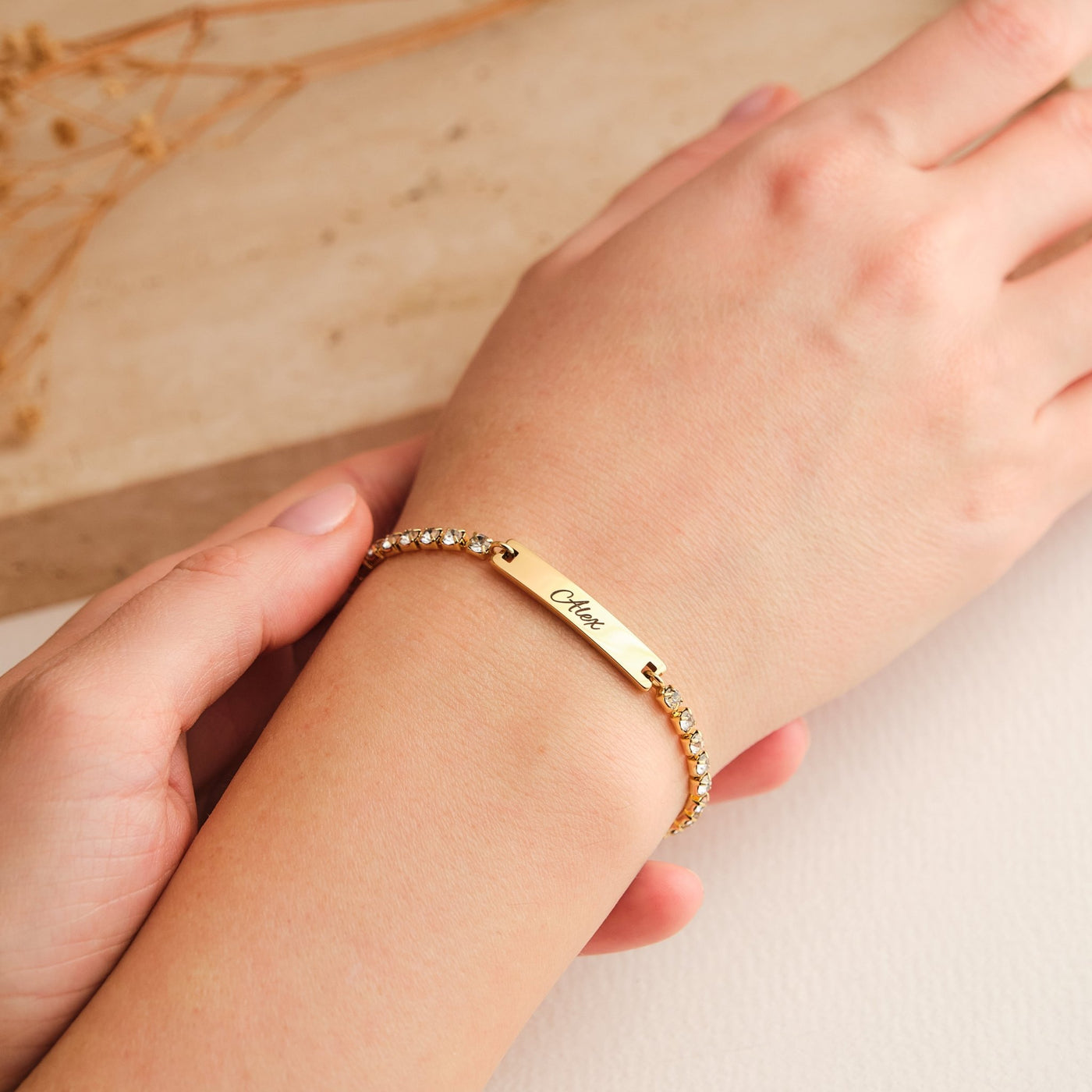 Tennis Armband mit Gravur - OTANTO