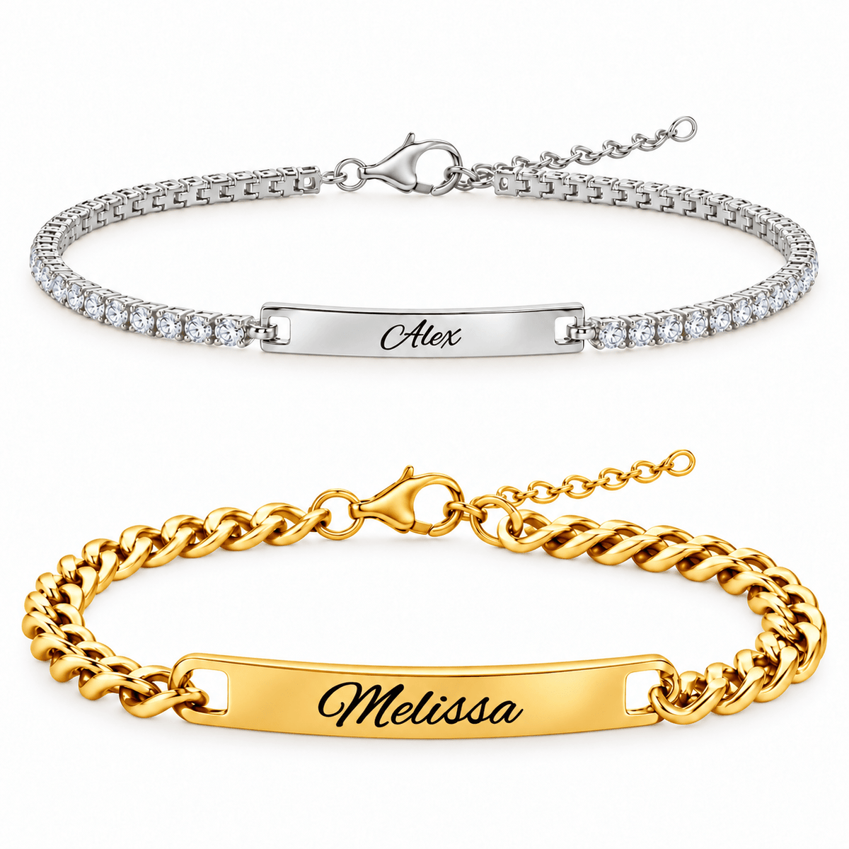 Tennis Partnerarmband mit Gravur - OTANTO