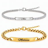 Tennis Partnerarmband mit Gravur - OTANTO