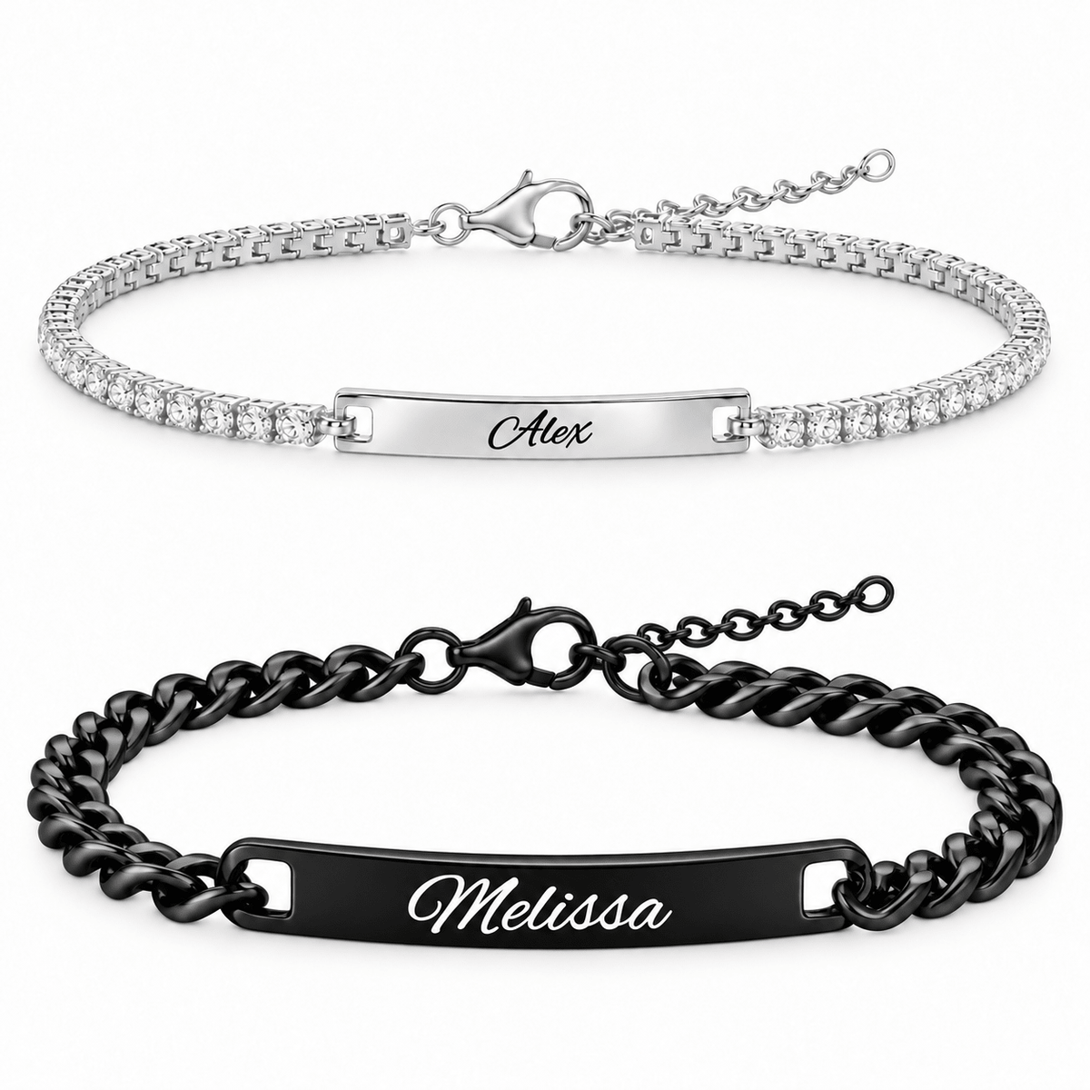Tennis Partnerarmband mit Gravur - OTANTO