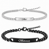 Tennis Partnerarmband mit Gravur - OTANTO